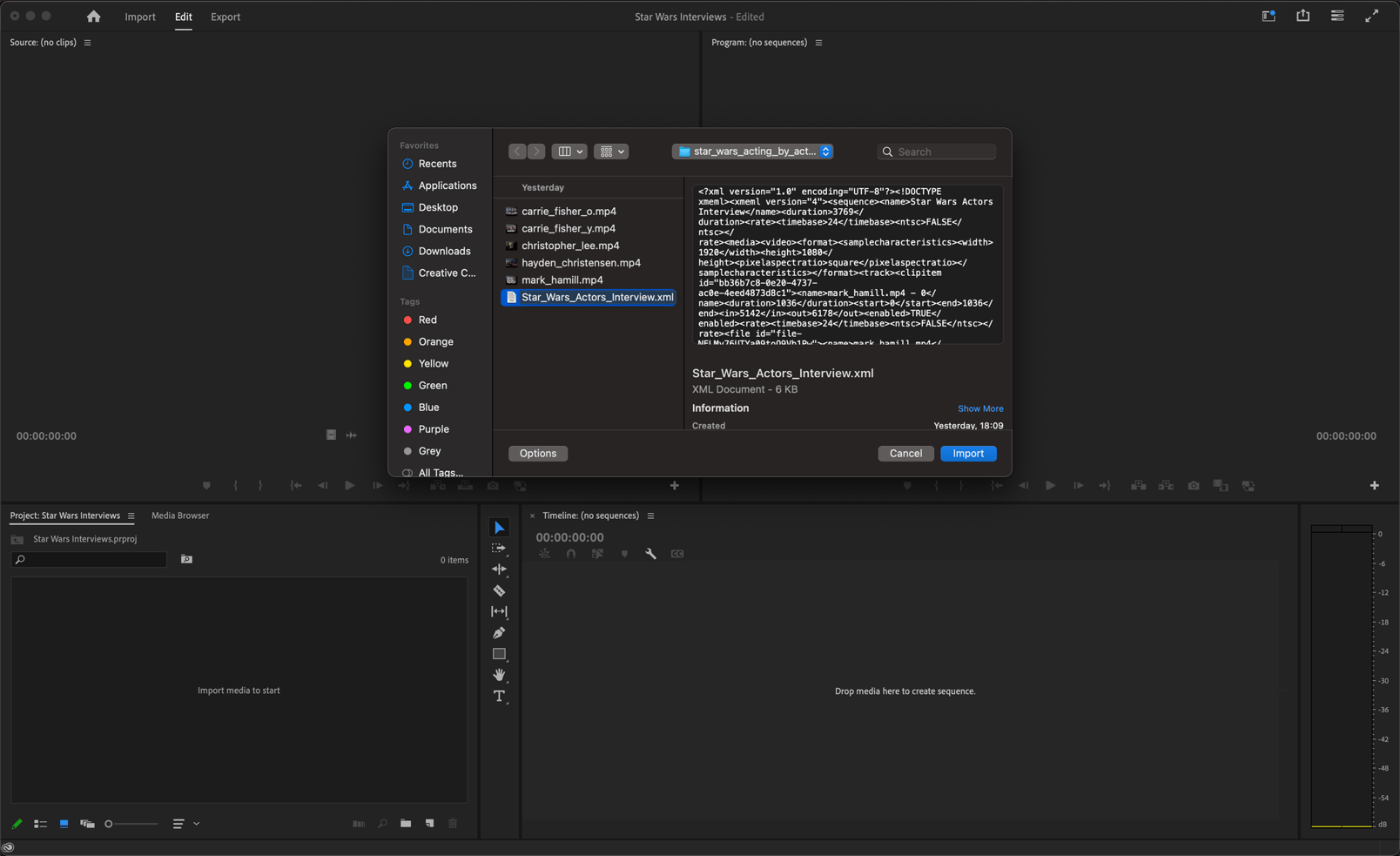 Create a video from story builder exports with Premiere Pro