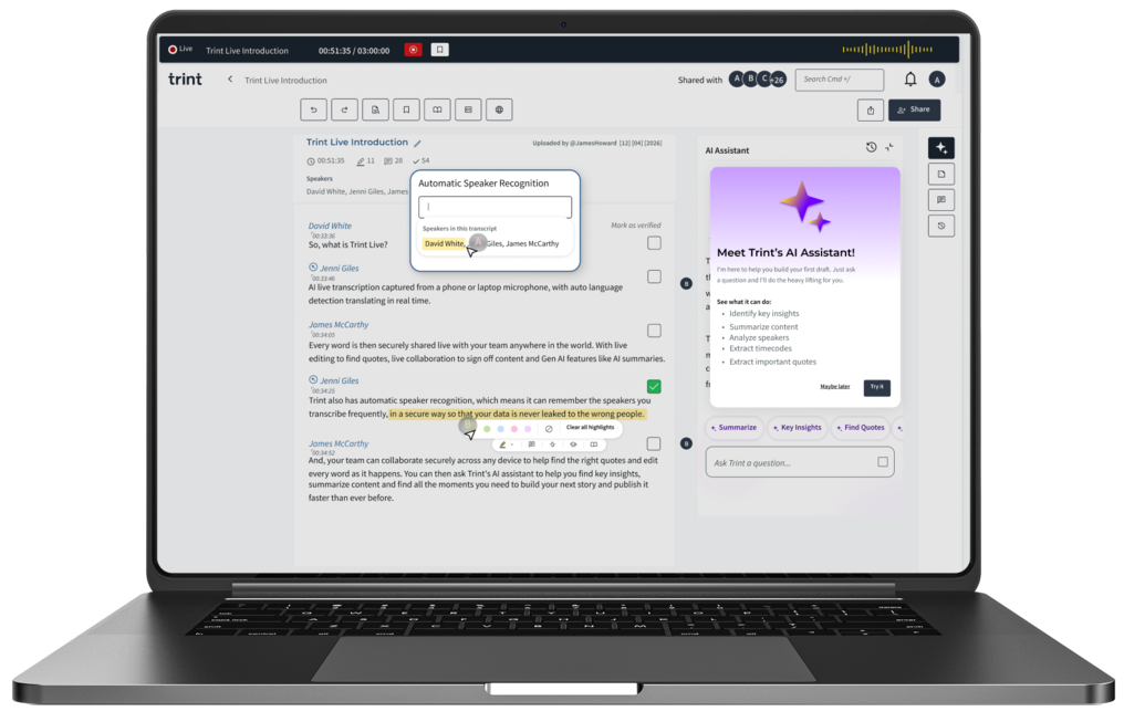 Triint What is Trint's desktop app